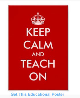 Keep Calm and Teach On educational poster. Get one for yourself now.