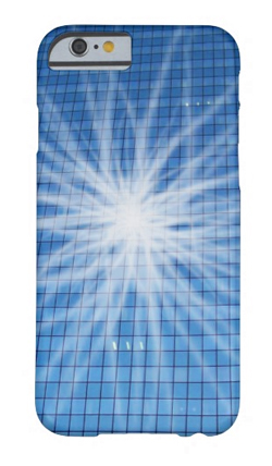 White light burst blue skyscraper iPhone 6 case